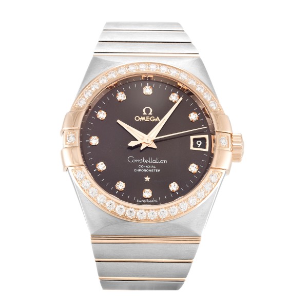 Best AAA Brown Diamon Dial Replica Omega Constellation Chronometer 123.25.38.21.63.001-38 MM