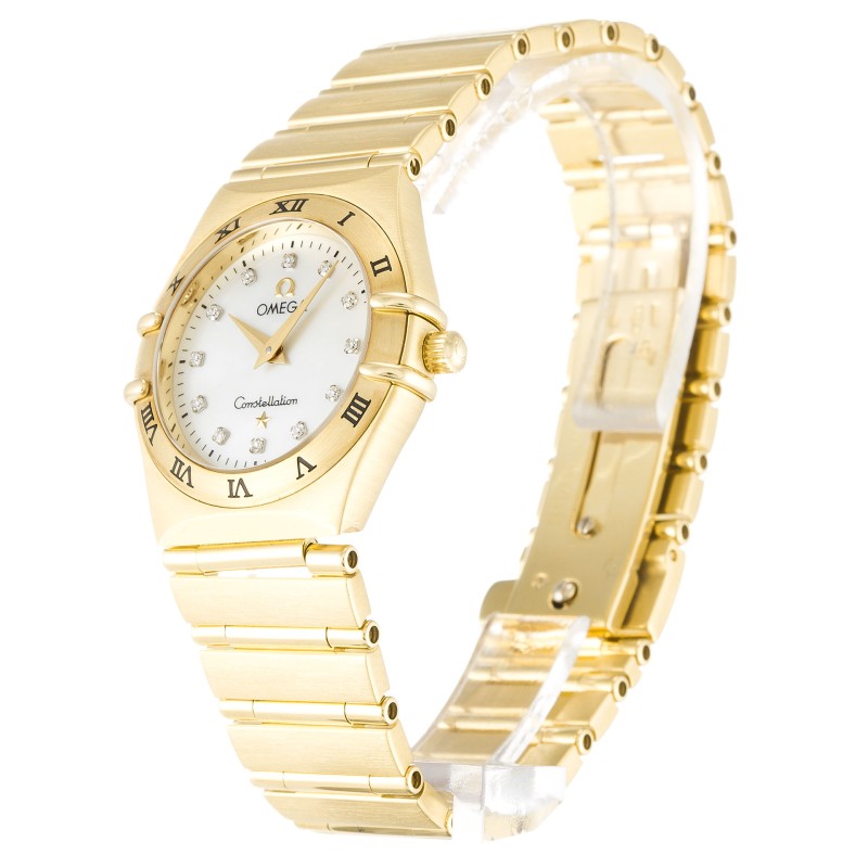 Best AAA Mother of Pearl - White Diamond Dial Replica Omega Constellation Small 1172.75.00-25.5 MM