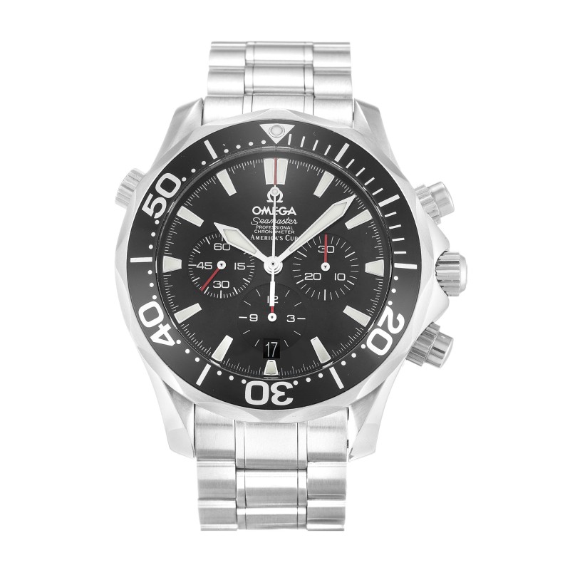 Best AAA Black Baton Dial 41.5 MM Replica Omega Seamaster Americas Cup 2594.50.00-41.5 MM