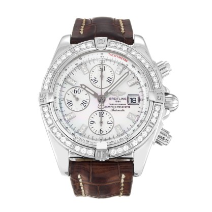 Best AAA Mother of Pearl - White Diamond Dial Replica Breitling Chronomat Evolution A13356-43.7 MM