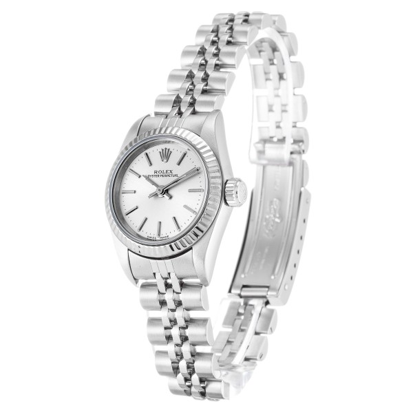 Best AAA Silver Baton Dial Replica Rolex Lady Oyster Perpetual 67194-24 MM