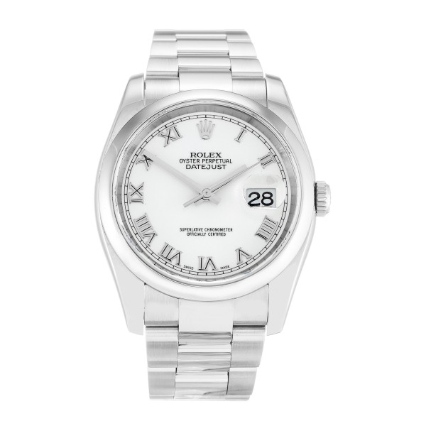 Best AAA White Roman Numeral Dial Replica Rolex Datejust 116200-36 MM