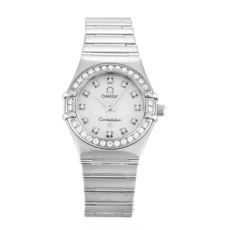 Best AAA Mother of Pearl - White Diamond Dial Replica Omega Constellation Mini 1460.75.00-22.5 MM