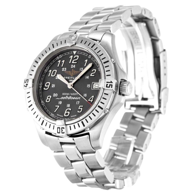 Best AAA Grey Arabic Dial Replica Breitling Colt Quartz A64350-38 MM