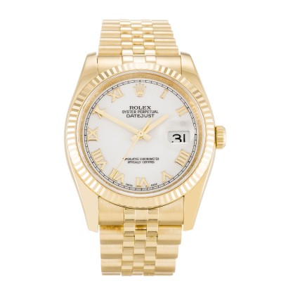 Best AAA White Roman Numeral Dial Replica Rolex Datejust 116238-36 MM