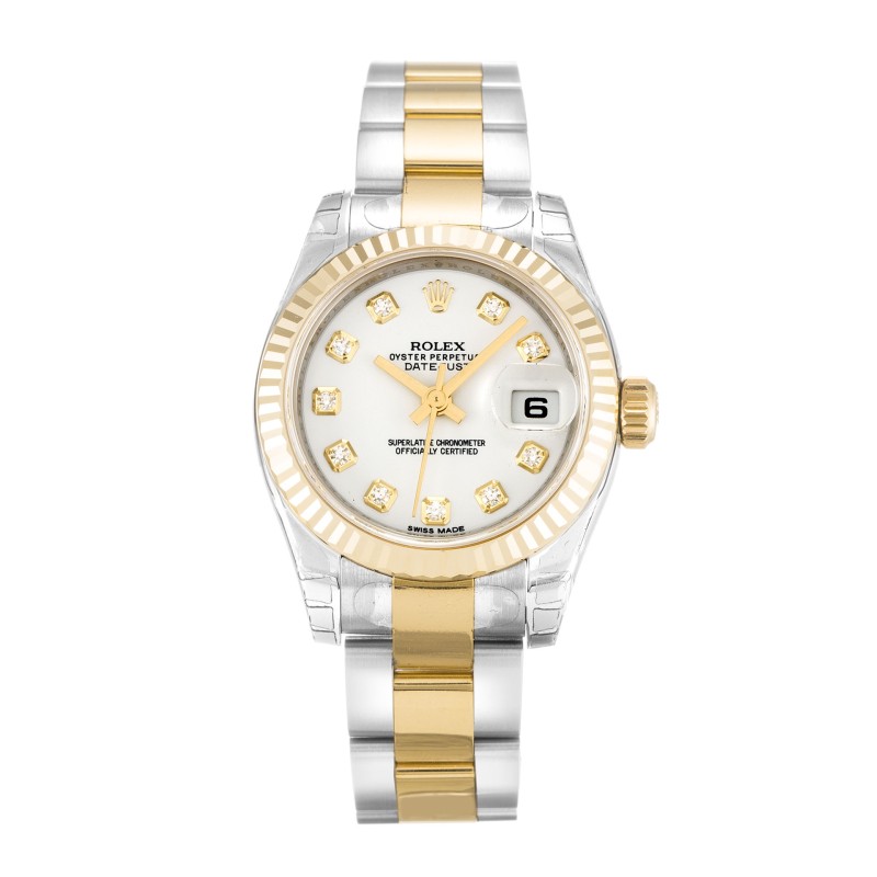 A+ UK White Diamond Dial Replica Rolex Datejust Lady 179173-26 MM