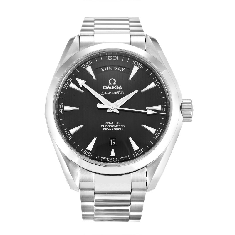 Best AAA Black Baton Dial Replica Omega Aqua Terra 150m Gents 231.10.42.22.01.001-41.5 MM