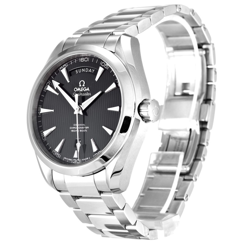 Best AAA Black Baton Dial Replica Omega Aqua Terra 150m Gents 231.10.42.22.01.001-41.5 MM