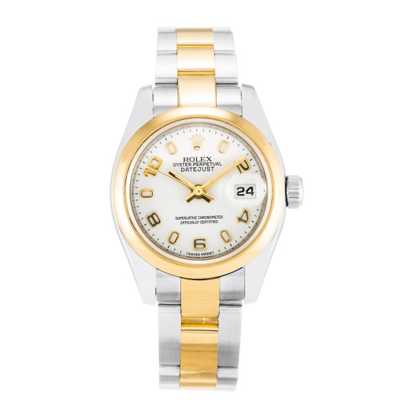 Best AAA White Arabic Dial Replica Rolex Datejust Lady 179163-26 MM