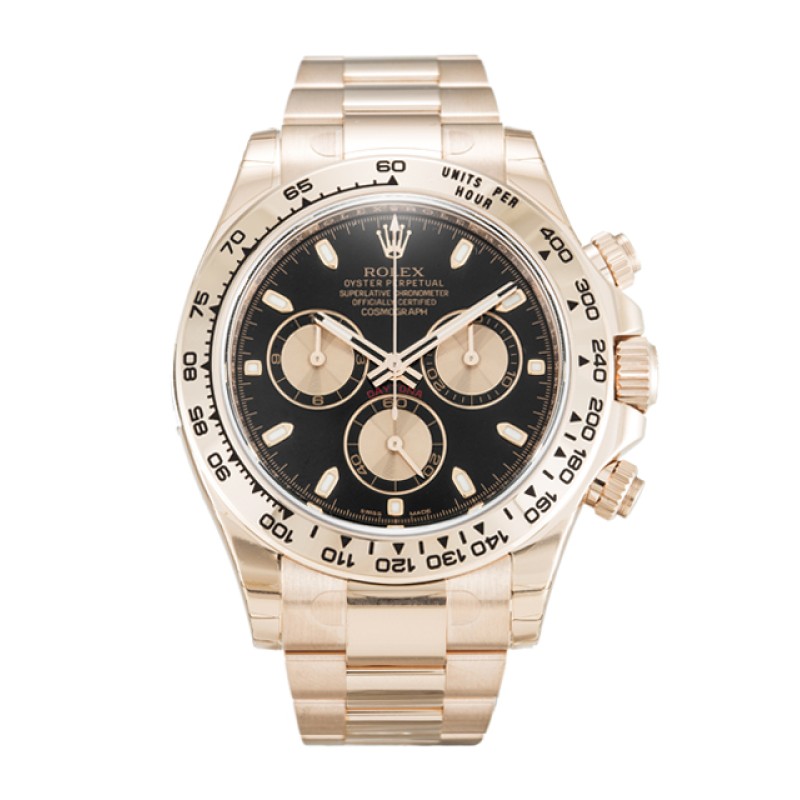 Best AAA Black Baton Dial Replica Rolex Daytona 116505-40 MM