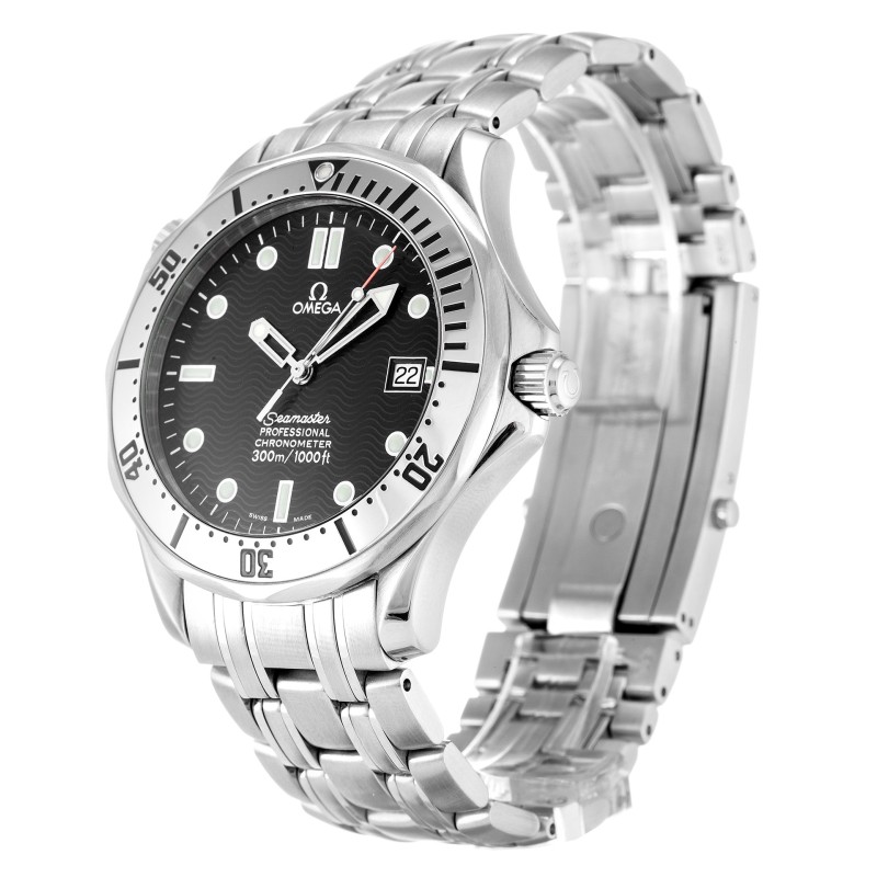 Best AAA Black Baton Dial Replica Omega Seamaster 300m 2532.80.00-41 MM