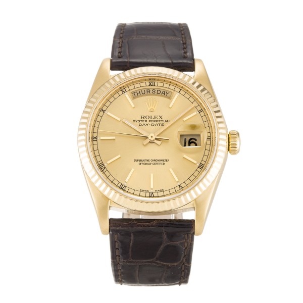 Best AAA Champagne Baton Dial  Replica Rolex Day-Date 18038-36 MM