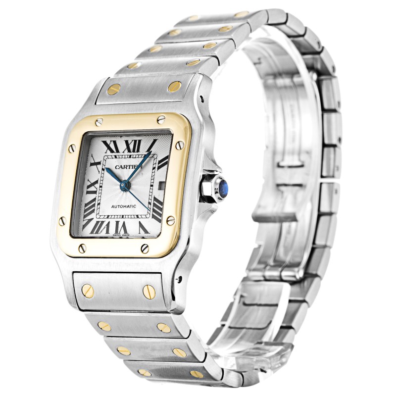 UK Best Silver Roman Numeral Dial Replica Cartier Santos W20052C4-29 MM