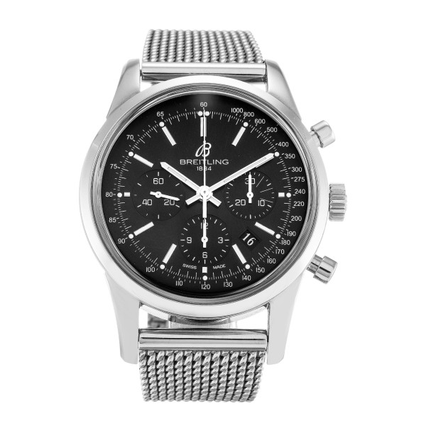 Best AAA Black Baton Dial Replica Breitling Transocean Chronograph AB0152-43 MM