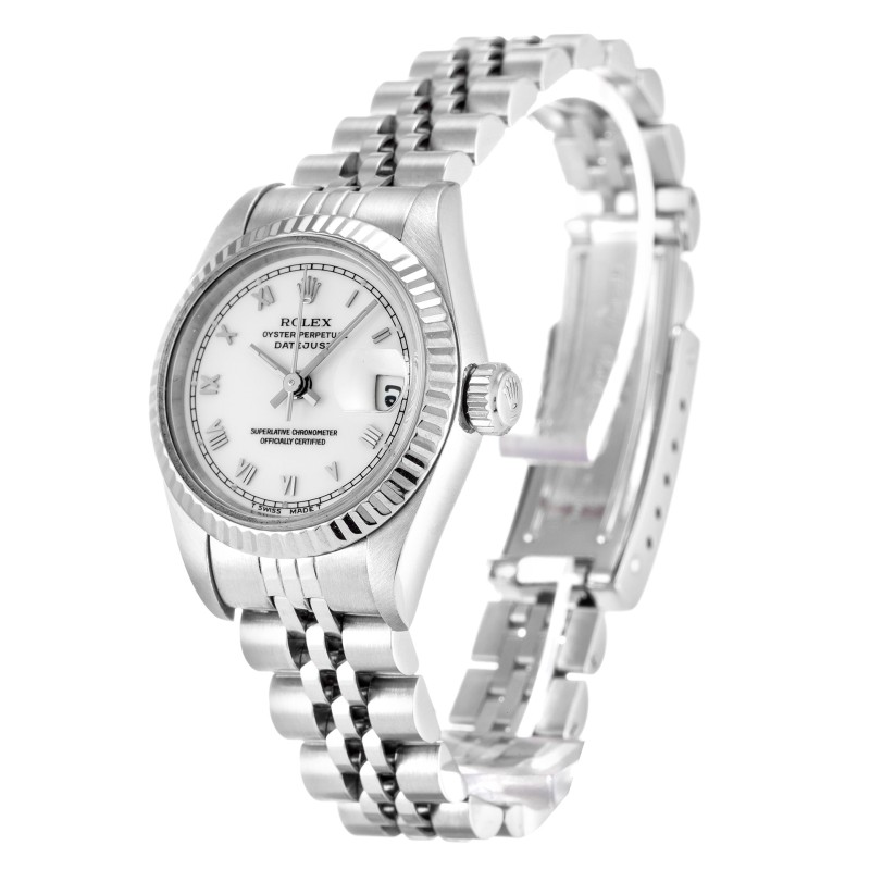 Best AAA White Roman Numeral Dial Replica Rolex Datejust Lady 69174-26 MM