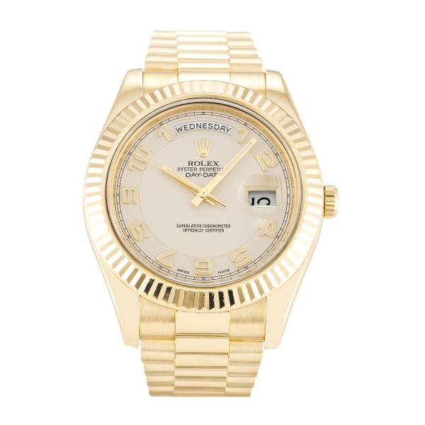 A+ UK Ivory Arabic Dial Replica Rolex Day-Date II 218238-41 MM