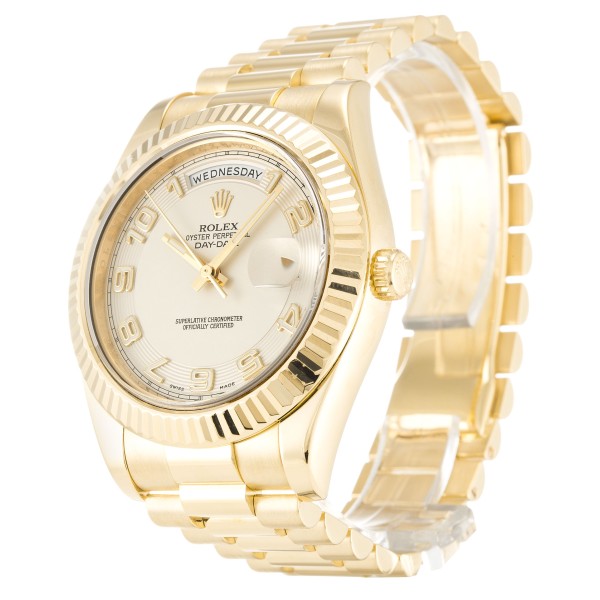 A+ UK Ivory Arabic Dial Replica Rolex Day-Date II 218238-41 MM