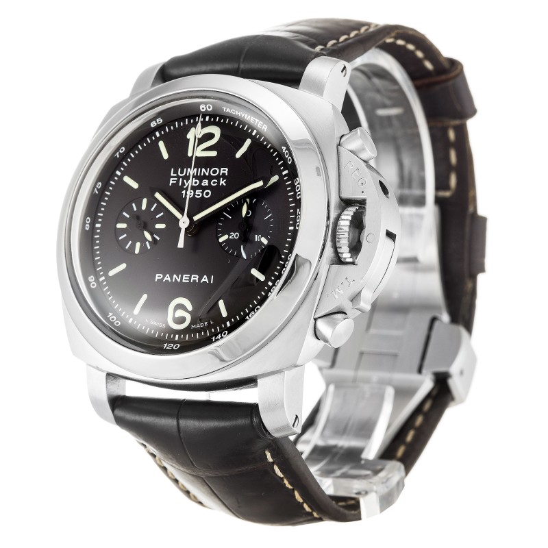 Best AAA Black Baton Dial 44 MM Replica Panerai Luminor 1950 PAM00212-44 MM