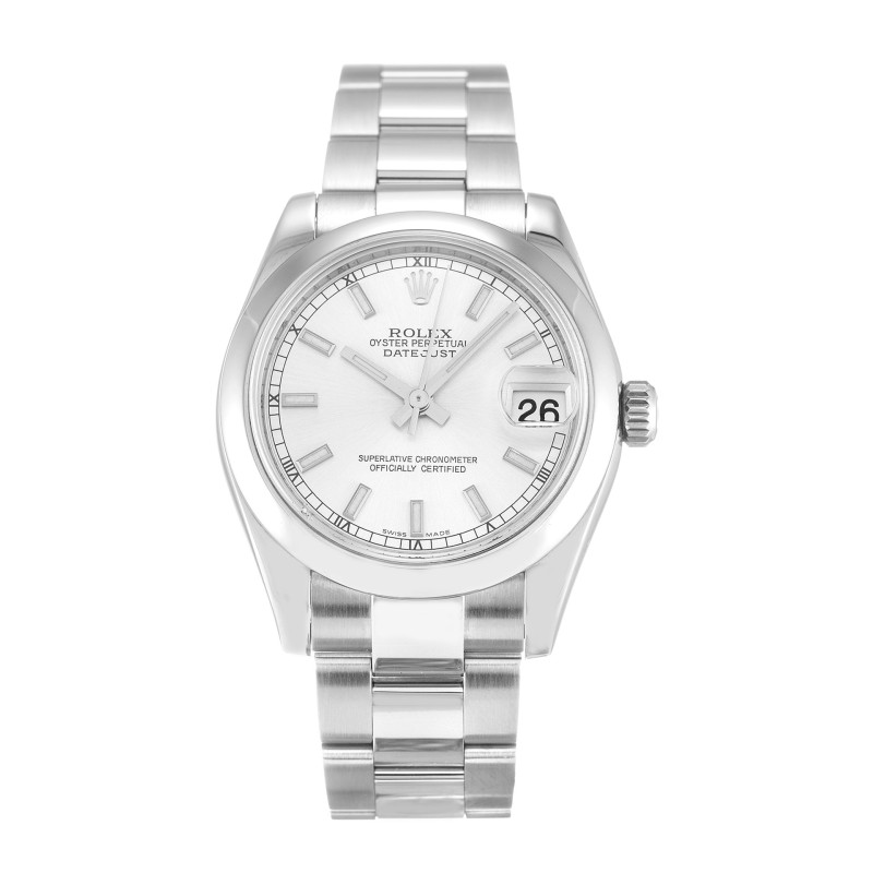 Best AAA Silver Baton Dial Replica Rolex Datejust Lady 178240-30 MM