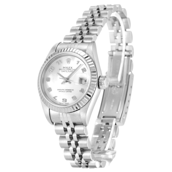 Best AAA Mother of Pearl - White Arabic Dial Replica Rolex Datejust Lady 79174-26 MM