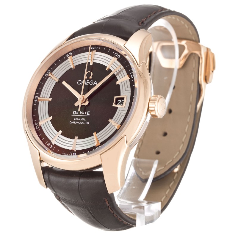 Best AAA Brown Baton Dial Replica Omega De Ville Hour Vision 431.63.41.21.13.001-41 MM