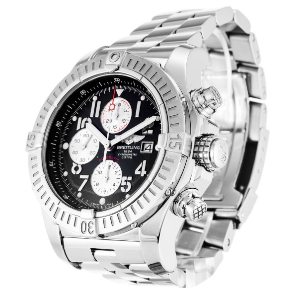 Best AAA Black Arabic Dial Replica Breitling Super Avenger A13370-48.4 MM