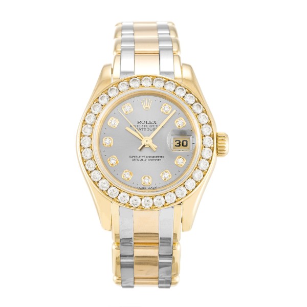 Best AAA Champagne Diamond Dial 29 MM Replica Rolex Pearlmaster 80298-29 MM