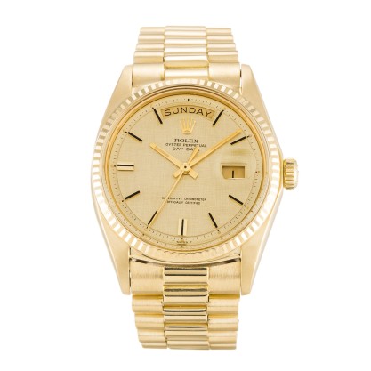 Best AAA Champagne Baton Dial Replica Rolex Day-Date 1803-36 MM