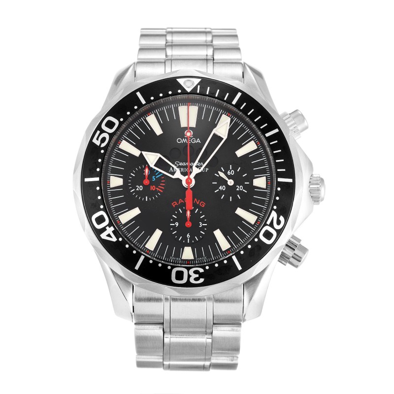 Best AAA Black Baton Dial Replica Omega Seamaster Americas Cup 2869.50.91-44 MM