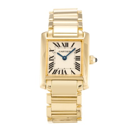 Best AAA Silver Roman Numeral Dial 25 MM Women Replica Cartier Tank Francaise W50002N2-25 MM