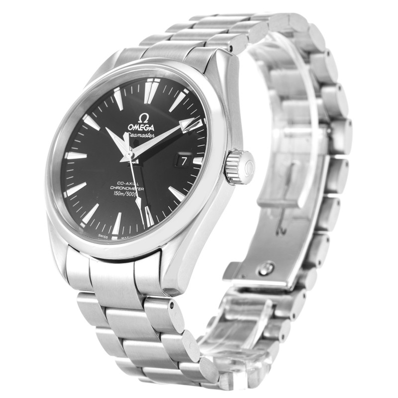 Best AAA Black Baton Dial Replica Omega Aqua Terra 150m Gents 2503.50.00-39.2 MM