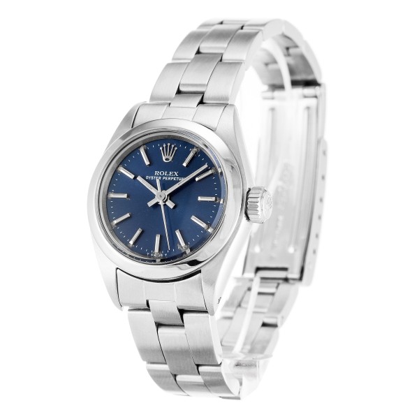 Best AAA Blue Baton Dial Replica Rolex Lady Oyster Perpetual 6718-26 MM