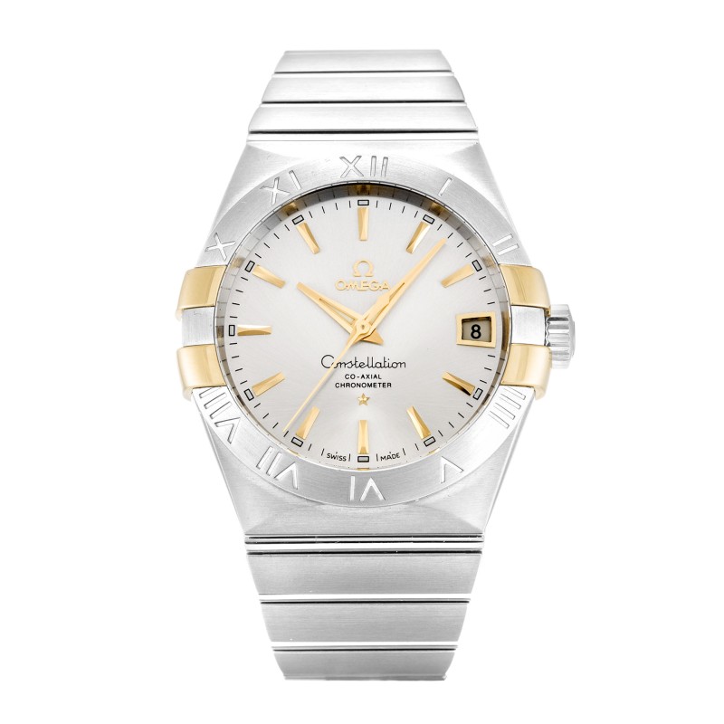 Best AAA Silver Baton Dial Replica Omega Constellation 123.20.38.21.02.005-38 MM