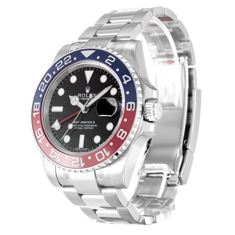 Best AAA Black Baton Dial Replica Rolex GMT Master II 116719 BLRO-41 MM