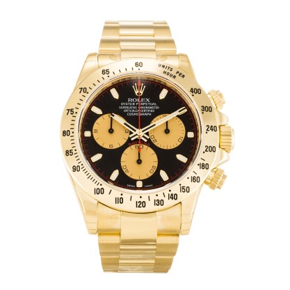 Best AAA Black Baton Dial Replica Rolex Daytona 116528-40 MM