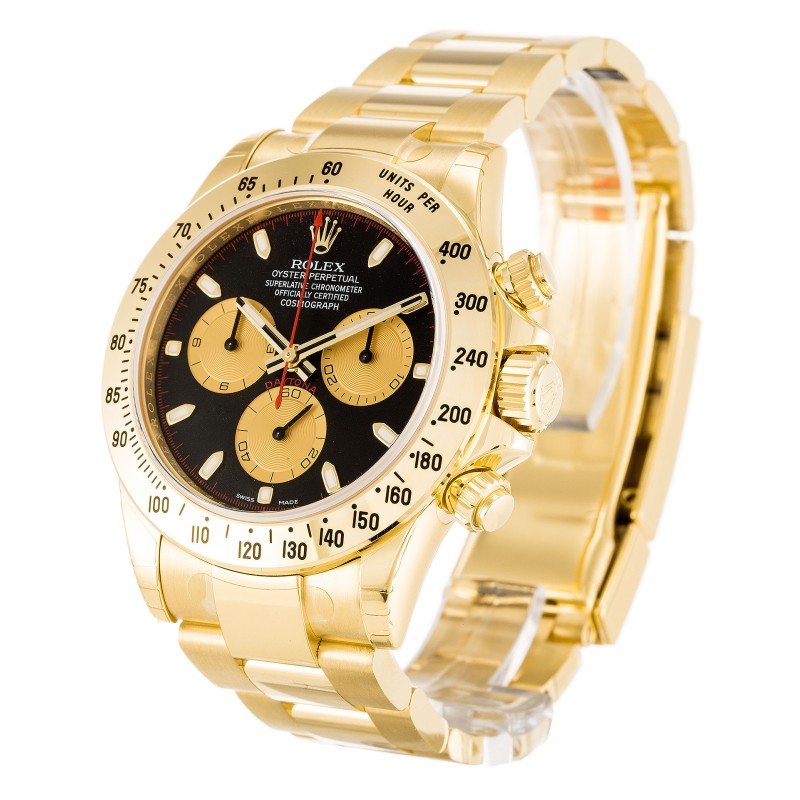 Best AAA Black Baton Dial Replica Rolex Daytona 116528-40 MM