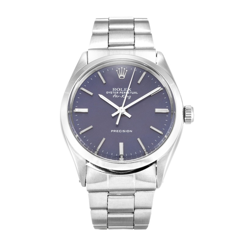 Best AAA Blue Baton Dial Replica Rolex Air-King 5500-34 MM