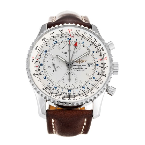 Best AAA White Baton Dial Replica Breitling Navitimer World A24322-46 MM