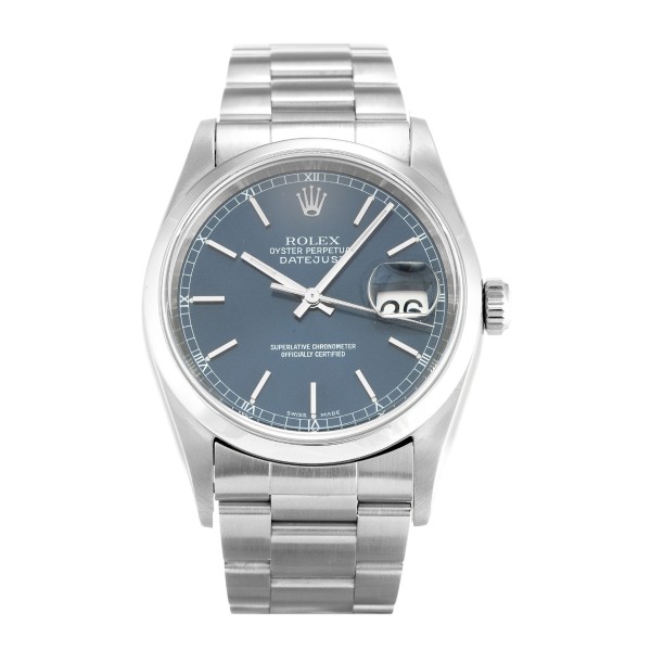 Best AAA Blue Baton Dial Replica Rolex Datejust 16200-36 MM