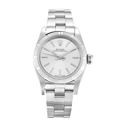 Best AAA Silver Baton Dial Replica Rolex Lady Oyster Perpetual 67230-26 MM