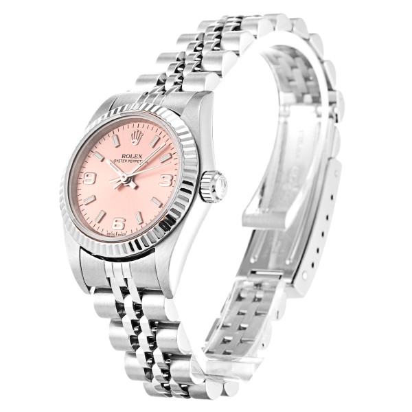 AA A UK Salmon Quarter Arabic Dial 26 MM Women Replica Rolex Lady Oyster Perpetual 76094-26 MM