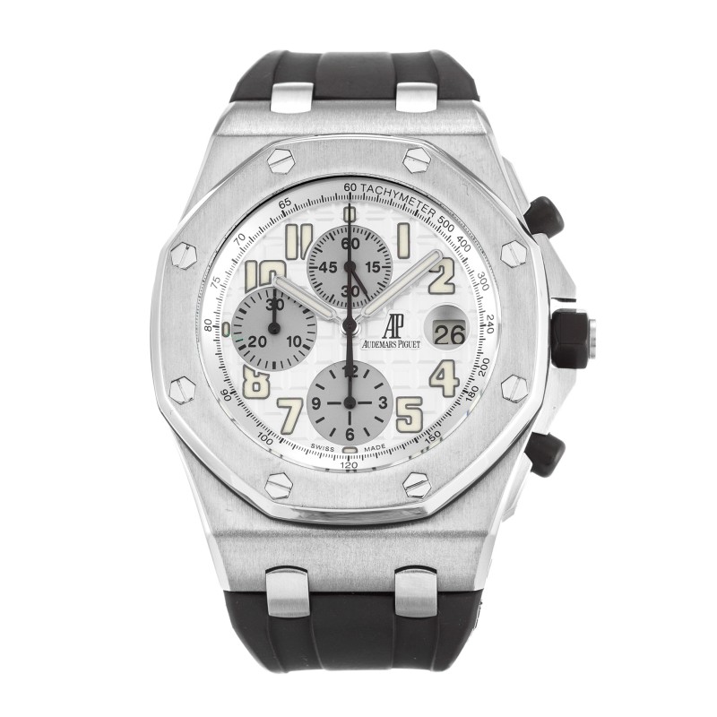 Best AAA White Arabic Dial Replica Audemars Piguet Royal Oak Offshore 26020ST.OO.D001IN.02.-42 MM