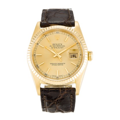 Best AAA Champagne Baton Dial Replica Rolex Datejust 16238-36 MM