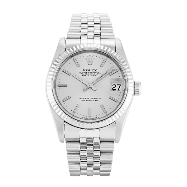 Best AAA Silver Baton Dial Replica Rolex Mid-Size Datejust 68274-31 MM