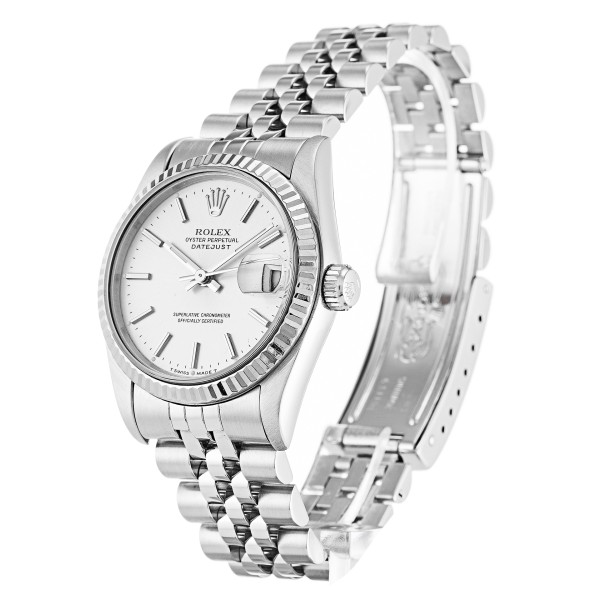 Best AAA Silver Baton Dial Replica Rolex Mid-Size Datejust 68274-31 MM