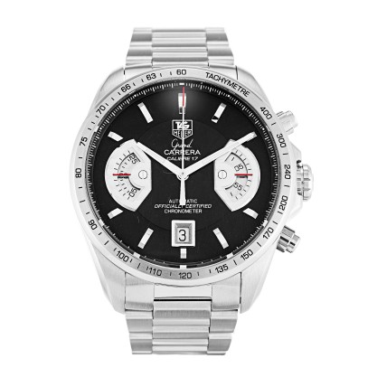 Best AAA Black Baton Dial Replica Tag Heuer Grand Carrera CAV511A.BA0902-43 MM