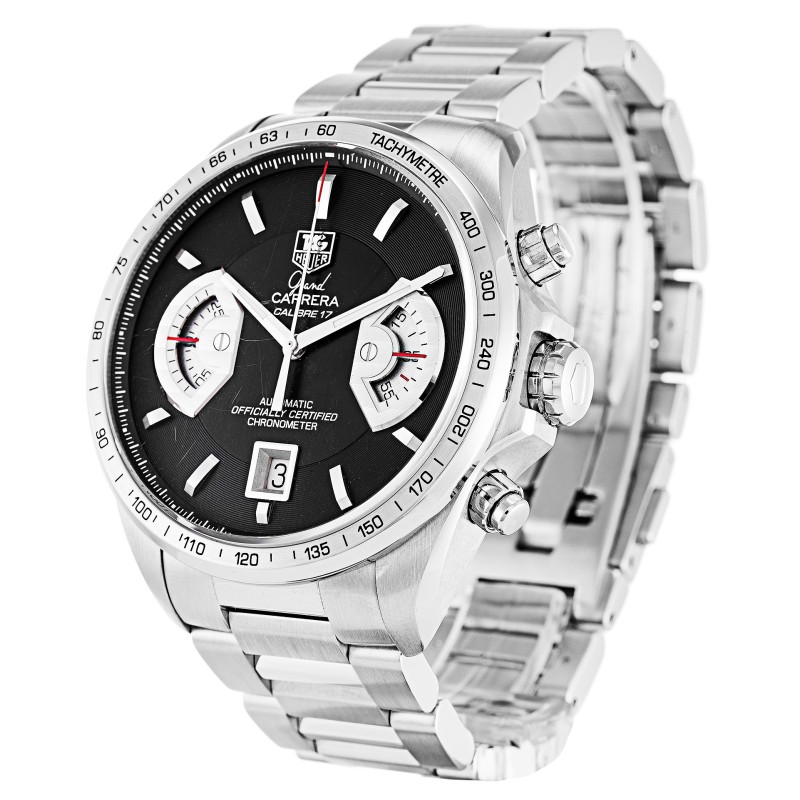 Best AAA Black Baton Dial Replica Tag Heuer Grand Carrera CAV511A.BA0902-43 MM