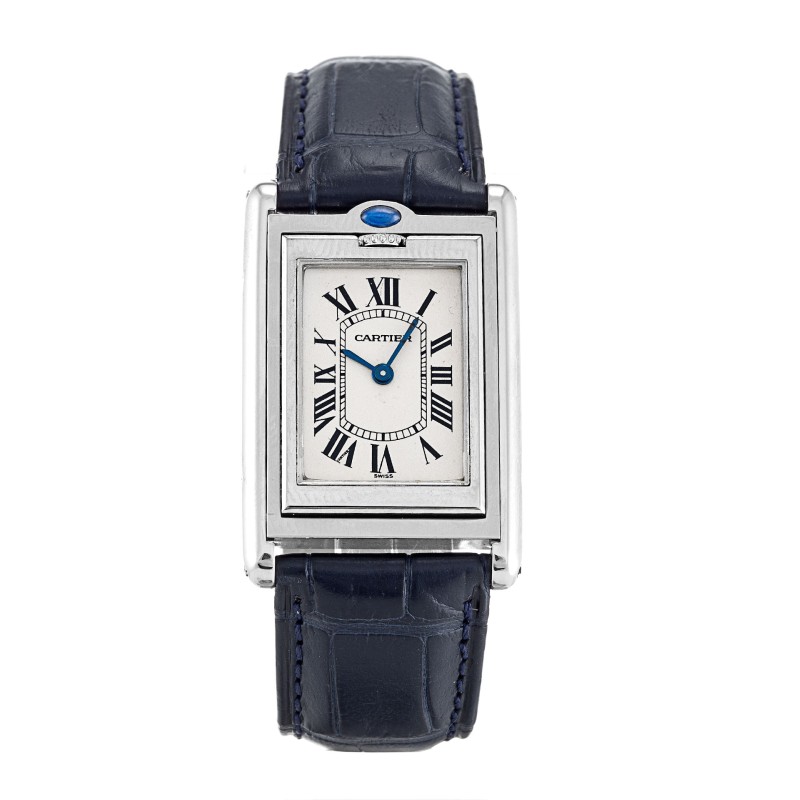 Best AAA Silver Roman Numeral Dial Replica Cartier Tank Basculante W1011258-23 MM