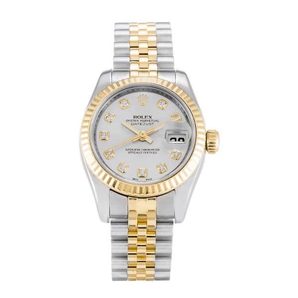 A+ UK Silver Diamond Dial Replica Rolex Datejust Lady 179173-26 MM