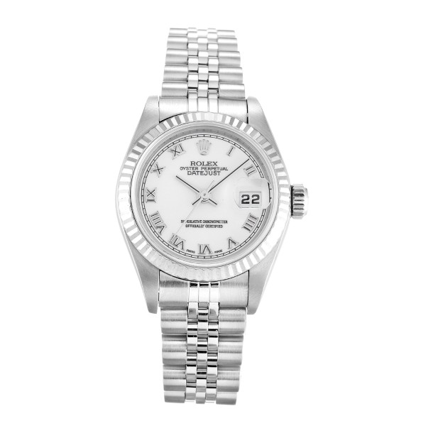 Best AAA White Roman Numeral Dial Replica Rolex Datejust Lady 79174-25 MM